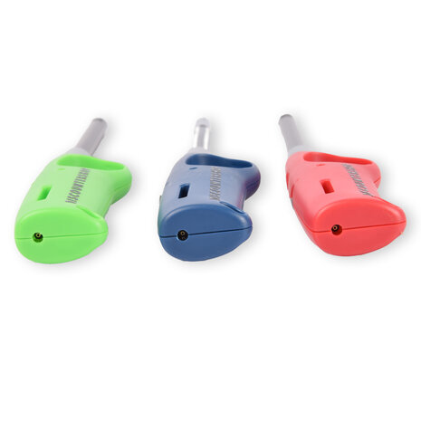 Discountershop Multifunctional Lighter Set - Perfect for BBQ Lighting - Red, Blue, Gray - 26cm x 2.5cm x 3.5cm - 200g - Plastic - 3 x Lighters Discountershop Multifunctional Lighter Set - Perfect for BBQ Lighting - Red, Blue, Gray - 26cm x 2.5cm x 3.5cm - 200g - Plastic - 3 x Lighters