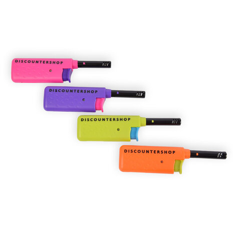 Discountershop Mini Lighter Set of 4, Refillable Purple, Pink, Green and Orange Lighters for BBQ, Camping and Outdoor Cooking Discountershop Mini Lighter Set of 4, Refillable Purple, Pink, Green and Orange Lighters for BBQ, Camping and Outdoor Cooking