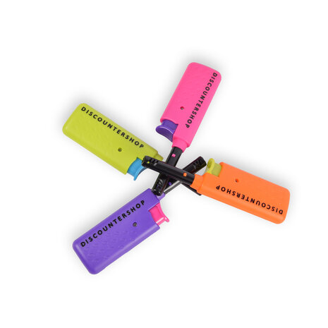 Discountershop Mini Lighter Set of 4, Refillable Purple, Pink, Green and Orange Lighters for BBQ, Camping and Outdoor Cooking Discountershop Mini Lighter Set of 4, Refillable Purple, Pink, Green and Orange Lighters for BBQ, Camping and Outdoor Cooking