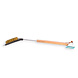 Discountershop BBQ scrubber - Robust Design - Color variants: Black, Beige, Silver - Dimensions: 44cm x 1.5cm x 7.5cm - Material: Plastic, Wood and Metal