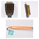 Discountershop BBQ scrubber - Robust Design - Color variants: Black, Beige, Silver - Dimensions: 44cm x 1.5cm x 7.5cm - Material: Plastic, Wood and Metal