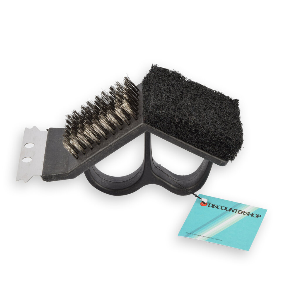 Discountershop BBQ Borstel - Zwart & Zilver - Grillreiniging - Schoonmaakborstel - 17cm x 7cm x 9cm - Compact & Lichtgewicht Discountershop BBQ Borstel - Zwart & Zilver - Grillreiniging - Schoonmaakborstel - 17cm x 7cm x 9cm - Compact & Lichtgewicht