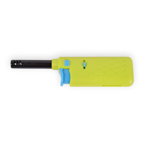 Discountershop Mini Lighter Set in Green and Orange 14 x 3 cm for BBQ, Camping, Picnic and Outdoor Cooking