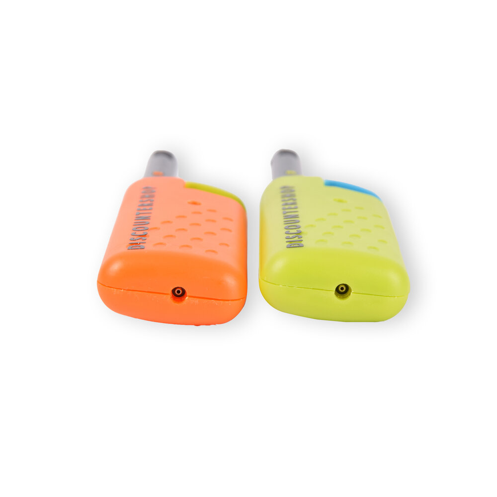 Discountershop Mini Lighter Set in Green and Orange 14 x 3 cm for BBQ, Camping, Picnic and Outdoor Cooking