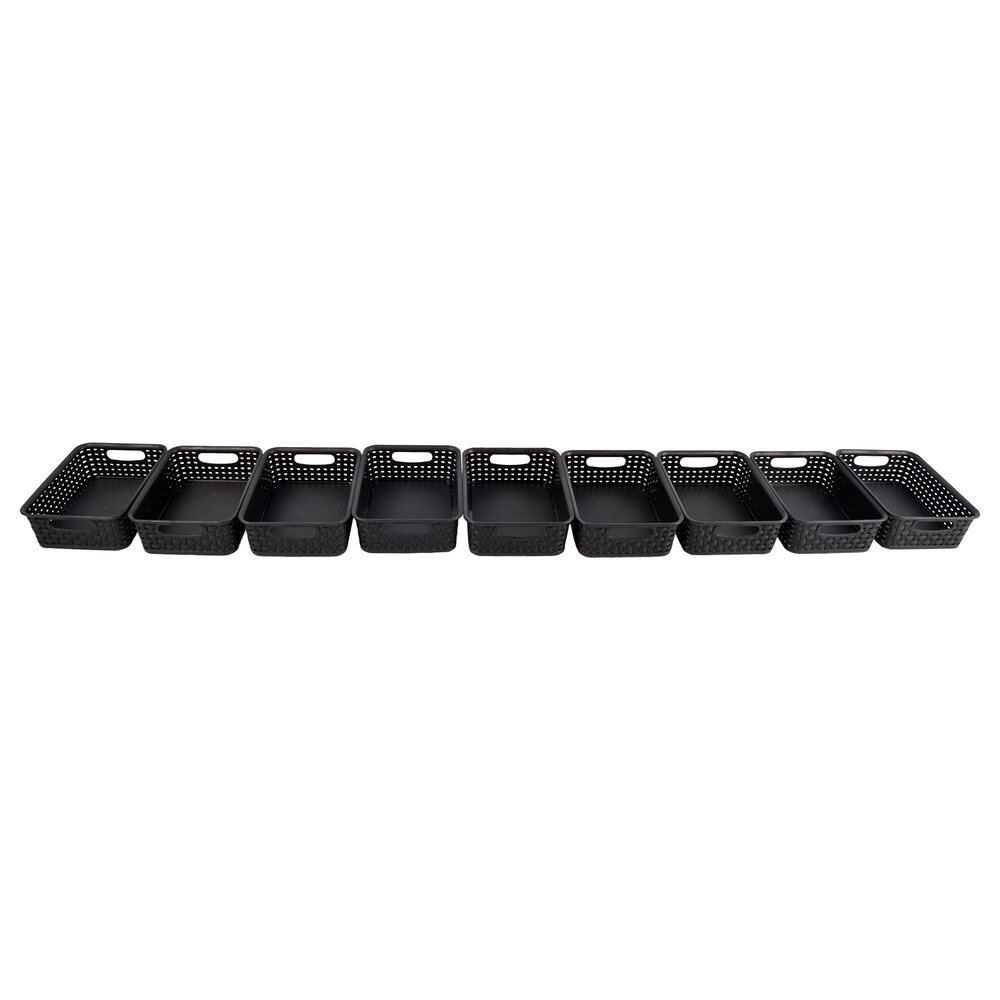 Discountershop Organize Your Things With These 9 Stylish Black Baskets With Handles 20cm x 15cm x 6cm Discountershop Organize Your Things With These 9 Stylish Black Baskets With Handles 20cm x 15cm x 6cm