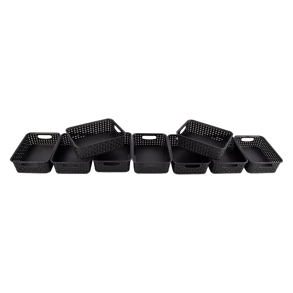 Discountershop Organize Your Things With These 9 Stylish Black Baskets With Handles 20cm x 15cm x 6cm Discountershop Organize Your Things With These 9 Stylish Black Baskets With Handles 20cm x 15cm x 6cm