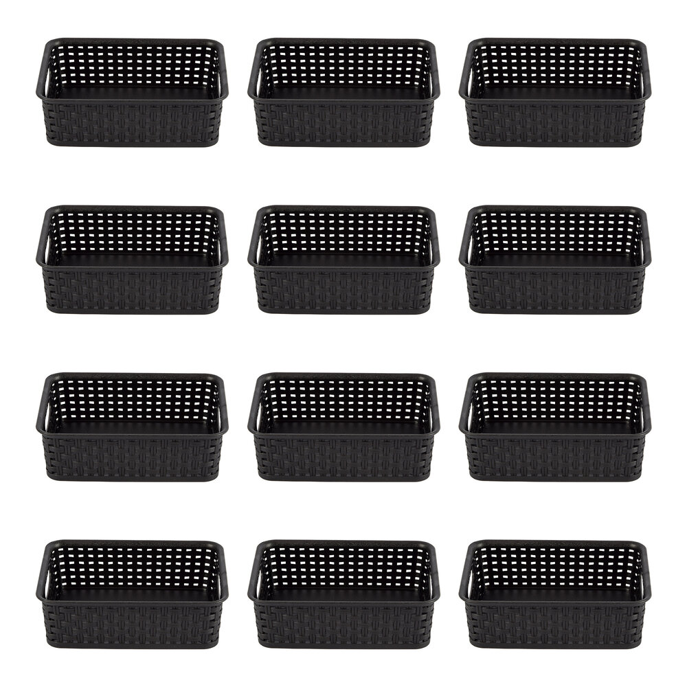 Discountershop Donkere manden met Handgrepen - Handzaam en Elegant - 20cm x 15cm x 6cm - 12 stuks – Bewaaremmers