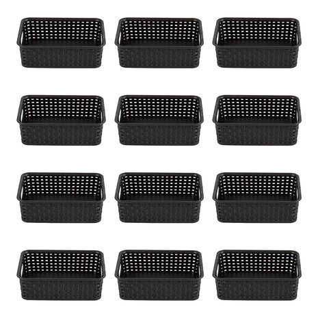 Discountershop Donkere manden met Handgrepen - Handzaam en Elegant - 20cm x 15cm x 6cm - 12 stuks – Bewaaremmers