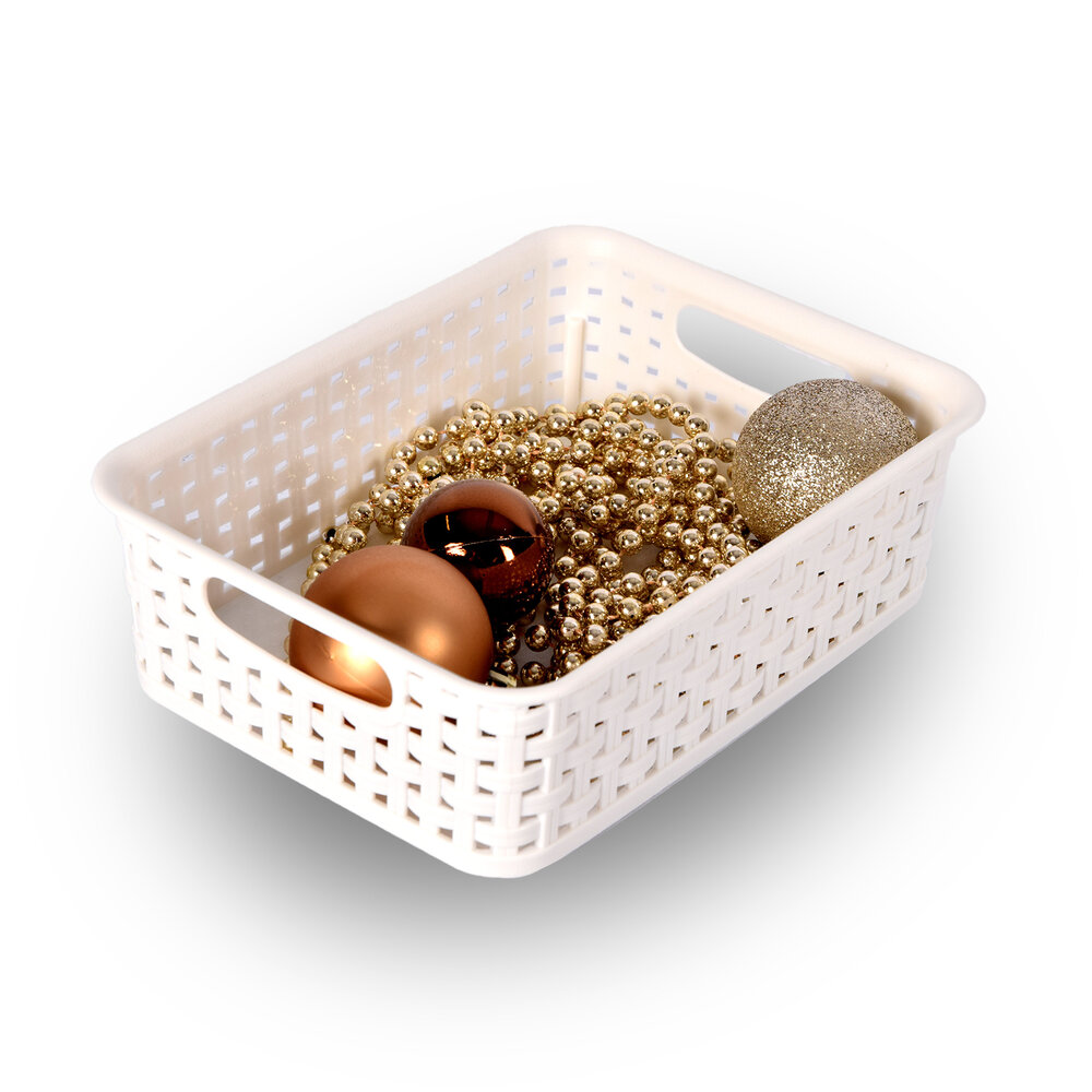 Discountershop 3 Witte Opbergmanden (20cm x 15cm x 6cm): Ideaal voor in Kasten, op Planken en Bureaus. Discountershop 3 Witte Opbergmanden (20cm x 15cm x 6cm): Ideaal voor in Kasten, op Planken en Bureaus.