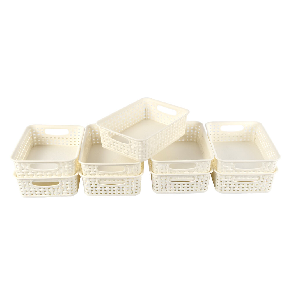 Discountershop Organize your Home with 9 White Storage Baskets (1.65L) | Toys & Craft Supplies - 20cm x 15cm x 6cm Discountershop Organize your Home with 9 White Storage Baskets (1.65L) | Toys & Craft Supplies - 20cm x 15cm x 6cm
