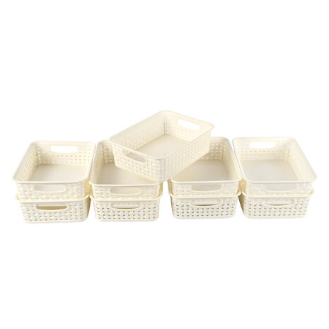 Discountershop Organiseer je Woning met 9 Witte Opbergmanden (1.65L) | Speelgoed & Knutselspullen - 20cm x 15cm x 6cm Discountershop Organiseer je Woning met 9 Witte Opbergmanden (1.65L) | Speelgoed & Knutselspullen - 20cm x 15cm x 6cm