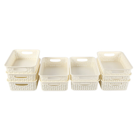 Discountershop Maak Schoonmaken Leuk met 10 Witte Opbergmanden (1.65L) voor Speelgoed & Knutsel! Dimension - 20cm x 15cm x 6cm Discountershop Maak Schoonmaken Leuk met 10 Witte Opbergmanden (1.65L) voor Speelgoed & Knutsel! Dimension - 20cm x 15cm x 6cm