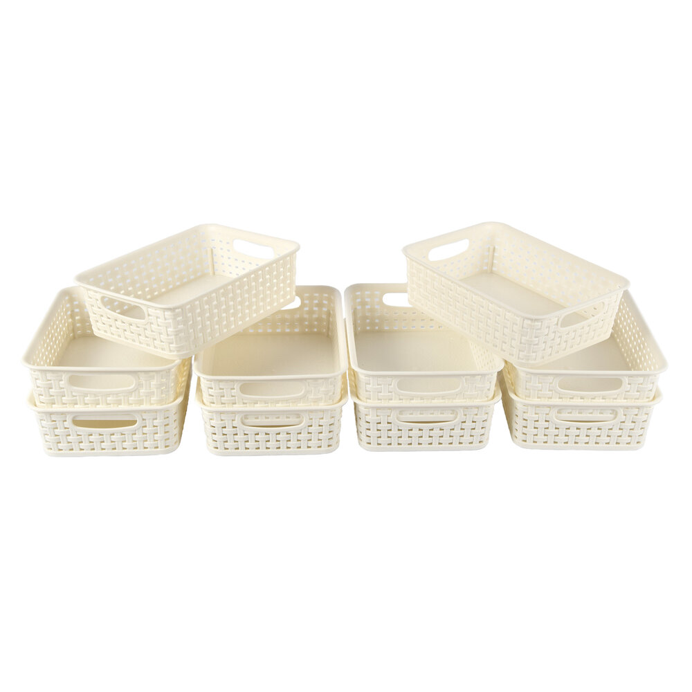 Discountershop Maak Schoonmaken Leuk met 10 Witte Opbergmanden (1.65L) voor Speelgoed & Knutsel! Dimension - 20cm x 15cm x 6cm Discountershop Maak Schoonmaken Leuk met 10 Witte Opbergmanden (1.65L) voor Speelgoed & Knutsel! Dimension - 20cm x 15cm x 6cm