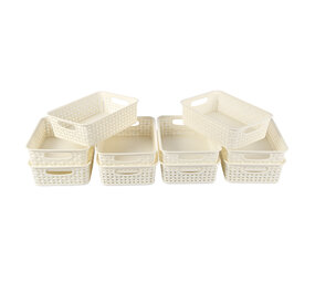 Discountershop Maak Schoonmaken Leuk met 10 Witte Opbergmanden (1.65L) voor Speelgoed & Knutsel! Dimension - 20cm x 15cm x 6cm Discountershop Maak Schoonmaken Leuk met 10 Witte Opbergmanden (1.65L) voor Speelgoed & Knutsel! Dimension - 20cm x 15cm x 6cm