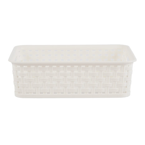 Discountershop 15 White Storage Baskets (750g): Compact, Light & Portable - 20cm x 15cm x 6cm - 1.65L per Basket Discountershop 15 White Storage Baskets (750g): Compact, Light & Portable - 20cm x 15cm x 6cm - 1.65L per Basket