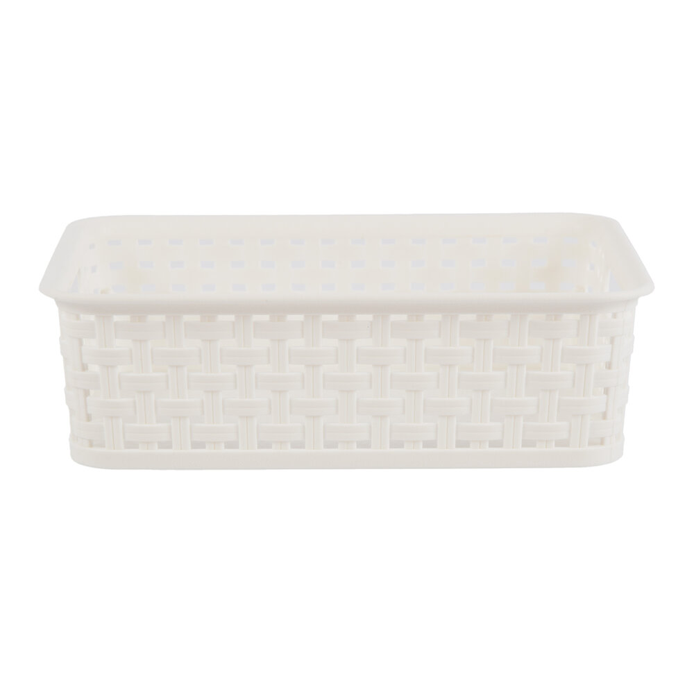 Discountershop Smart White Storage Baskets with Handles - 20x15x6cm, 22 pieces for Tidying up Discountershop Smart White Storage Baskets with Handles - 20x15x6cm, 22 pieces for Tidying up