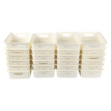 Discountershop Handige Opbergbakken - Wit - 20x15x6cm - 24 Stuks | Voor Speelgoed & Knutselspullen Discountershop Handige Opbergbakken - Wit - 20x15x6cm - 24 Stuks | Voor Speelgoed & Knutselspullen