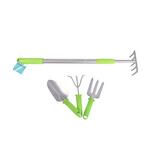 Discountershop Handzame Tuinhark - Groen & Silver - 90cmx12.5cm - 3-delige Tuingereedschapset - Metaal & Plastic - Inhoud: 1 hark, 3 stuks tuingereedschap Discountershop Handzame Tuinhark - Groen & Silver - 90cmx12.5cm - 3-delige Tuingereedschapset - Metaal & Plastic - Inhoud: 1 hark, 3 stuks tuingereedschap