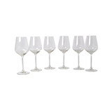Discountershop 6x Luxe Kristallen Wijnglazen - Transparant - Afmetingen: 22cm x 7.5cm x 7.5cm Discountershop 6x Luxe Kristallen Wijnglazen - Transparant - Afmetingen: 22cm x 7.5cm x 7.5cm