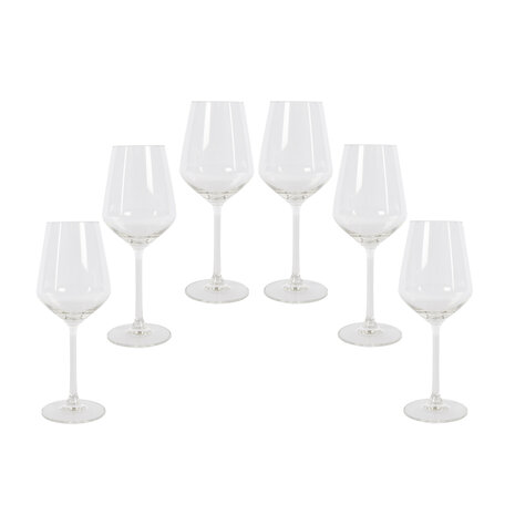 Discountershop 6x Luxe Kristallen Wijnglazen - Transparant - Afmetingen: 22cm x 7.5cm x 7.5cm Discountershop 6x Luxe Kristallen Wijnglazen - Transparant - Afmetingen: 22cm x 7.5cm x 7.5cm