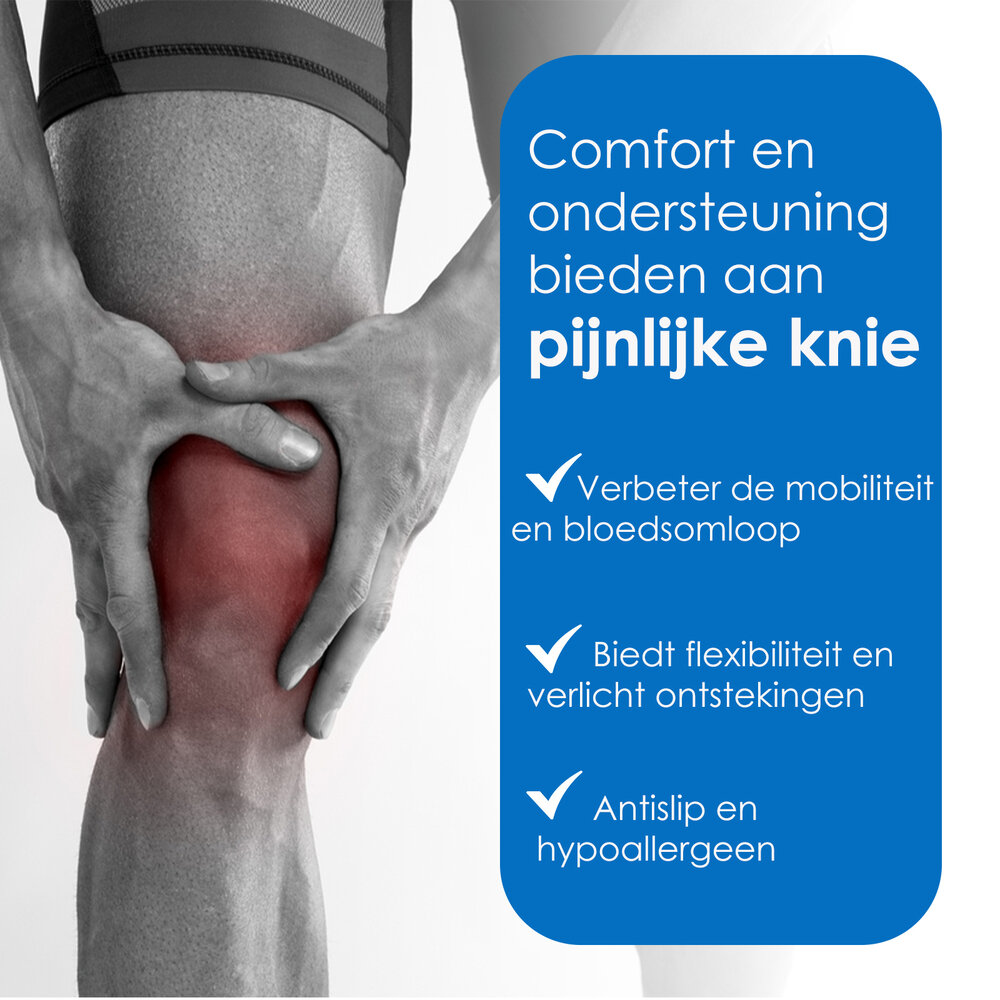 Discountershop Elastic Knee Bandage in Blue | Knee brace to support injuries, osteoarthritis and meniscus problems | 45gm, 13cm x 22.5cm Discountershop Elastic Knee Bandage in Blue | Knee brace to support injuries, osteoarthritis and meniscus problems | 45gm, 13cm x 22.5cm