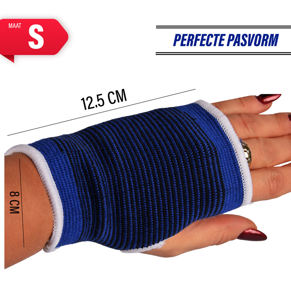 Discountershop Wrist bandage for Sports and Fitness | Blue Wrist Support Made of Polyester and Rubber - 12.5cm x 8cm | Size S Discountershop Wrist bandage for Sports and Fitness | Blue Wrist Support Made of Polyester and Rubber - 12.5cm x 8cm | Size S