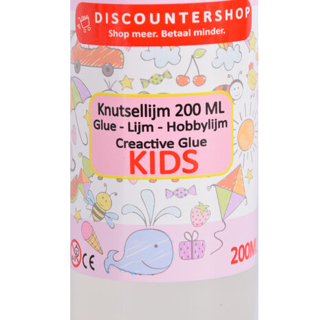Discountershop Craft Glue 200ml School Glue, Slime Glue & Craft Glue | Washable ideal for making slime Clear craft glue - All purpose glue - Glue - Kinderglue - Crafts Discountershop Craft Glue 200ml School Glue, Slime Glue & Craft Glue | Washable ideal for making slime Clear craft glue - All purpose glue - Glue - Kinderglue - Crafts