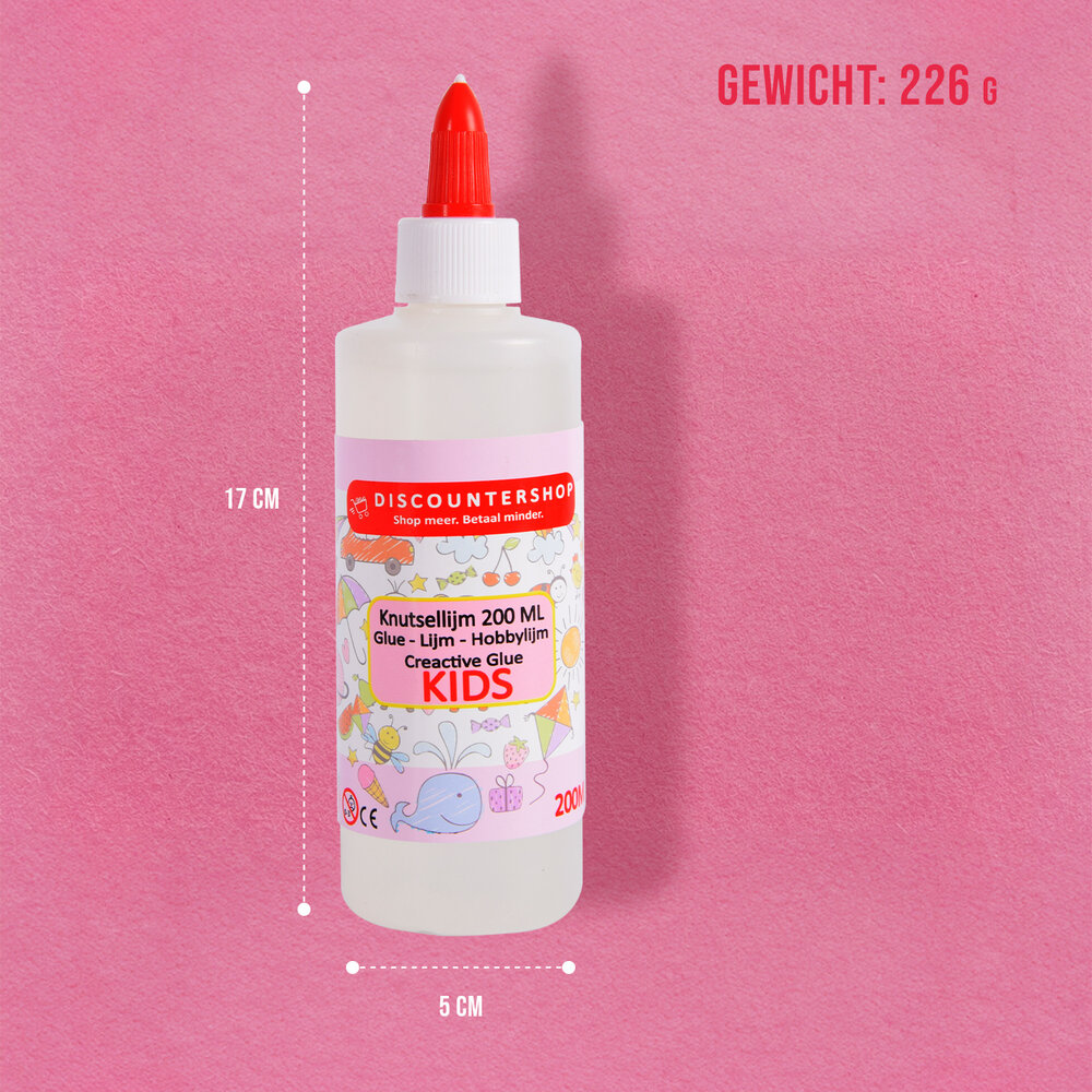 Discountershop Craft Glue 200ml School Glue, Slime Glue & Craft Glue | Washable ideal for making slime Clear craft glue - All purpose glue - Glue - Kinderglue - Crafts Discountershop Craft Glue 200ml School Glue, Slime Glue & Craft Glue | Washable ideal for making slime Clear craft glue - All purpose glue - Glue - Kinderglue - Crafts