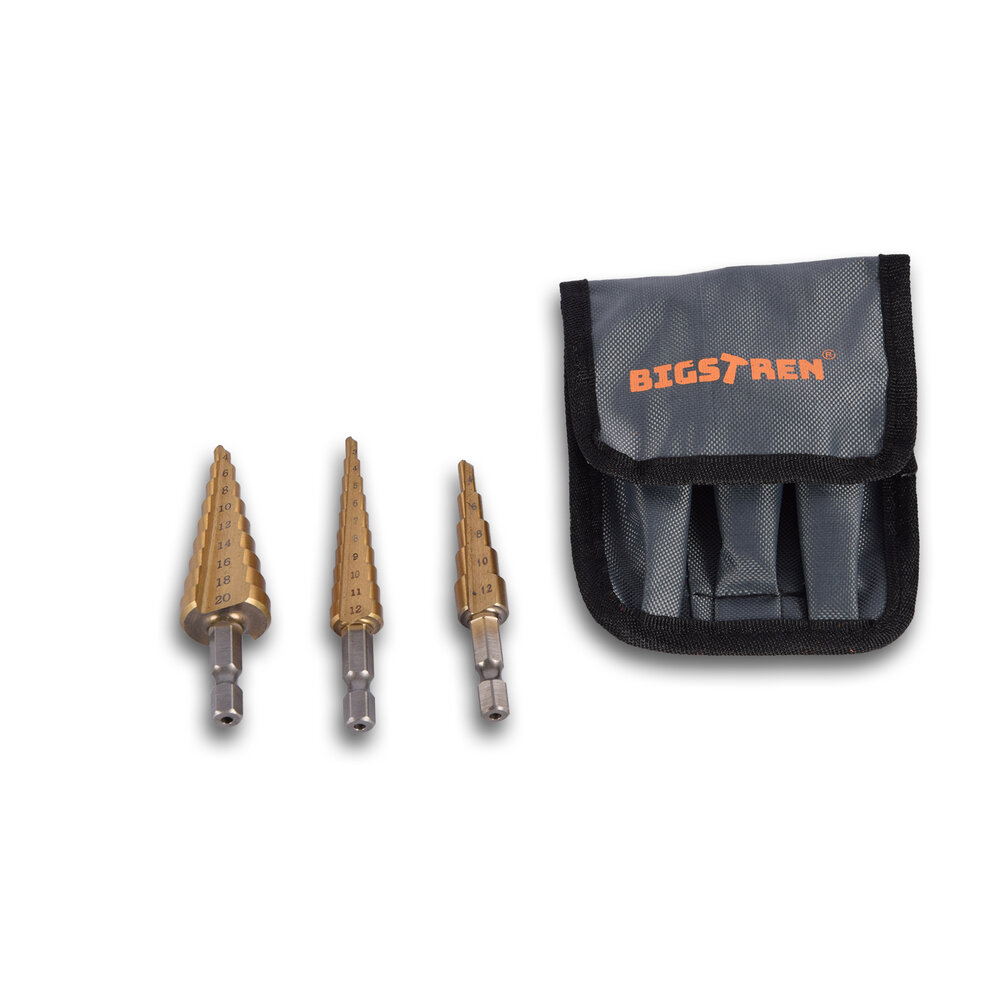Discountershop Drill set | Drill set | for Metal | Drilling accessories | HSS-TiN | 3 Bits with Multiple Steps | for DIY and Household | 8cm*2cm*10cm Discountershop Drill set | Drill set | for Metal | Drilling accessories | HSS-TiN | 3 Bits with Multiple Steps | for DIY and Household | 8cm*2cm*10cm