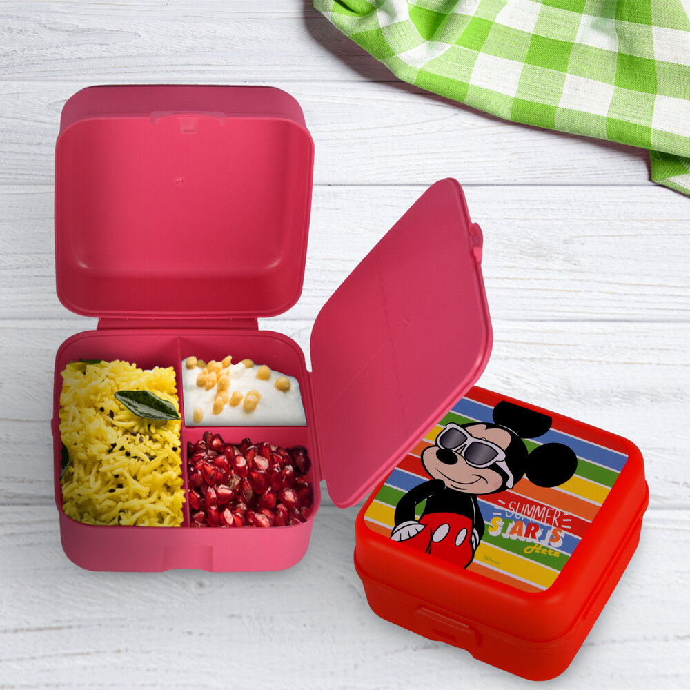 Disney Broodtrommel| Brooddoos | voor Meisjes | BPA Vrij | 1.5 liter | Met 3-Vakken | Roze | Lunchtrommel | 14cm*8cm*14cm Disney Broodtrommel| Brooddoos | voor Meisjes | BPA Vrij | 1.5 liter | Met 3-Vakken | Roze | Lunchtrommel | 14cm*8cm*14cm