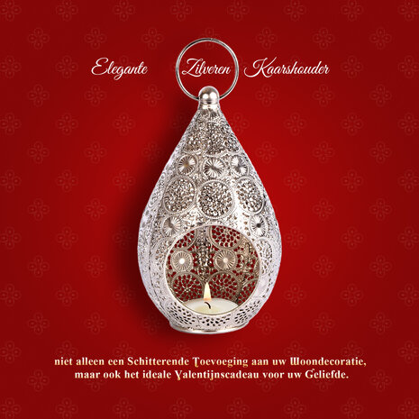 Discountershop Tea light holders | Candle holders | Metals | Candlestick | silvery | Tealight holder | Lantern | 22cm*17.5cm Discountershop Tea light holders | Candle holders | Metals | Candlestick | silvery | Tealight holder | Lantern | 22cm*17.5cm