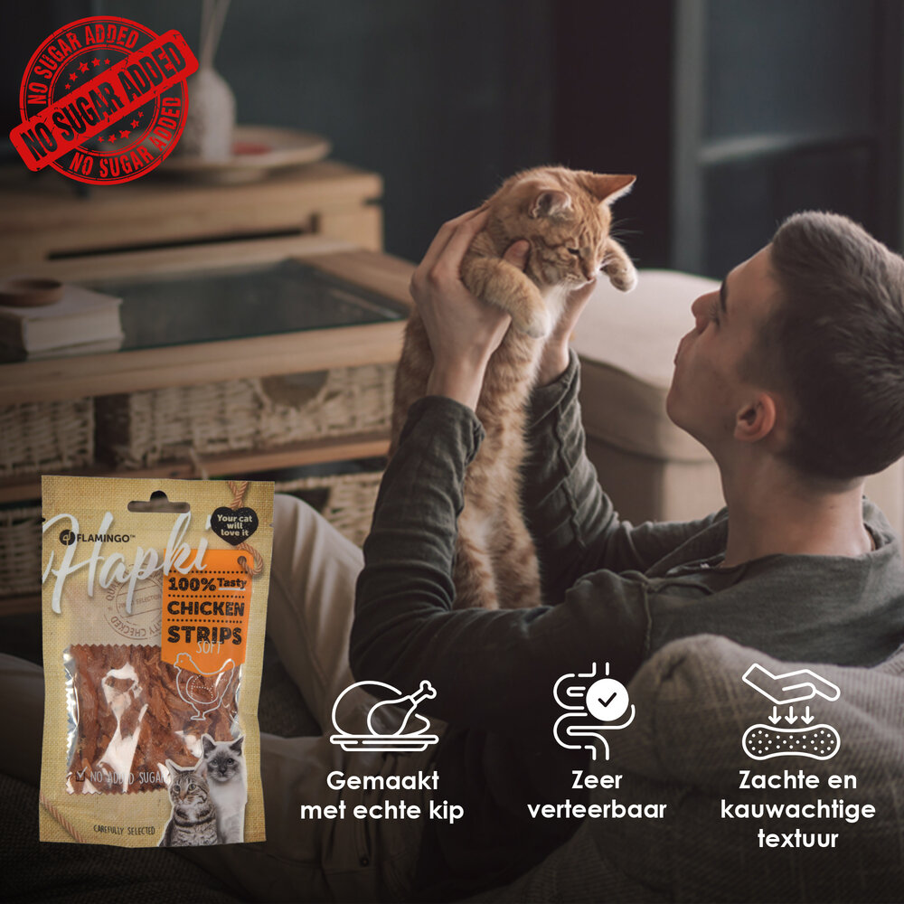 Discountershop 8x Smakelijke Kip Traktatie - Hoogwaardige Traktaties voor Katten - 85g Zak - Met 80% Kip - Zonder Suiker Discountershop 8x Smakelijke Kip Traktatie - Hoogwaardige Traktaties voor Katten - 85g Zak - Met 80% Kip - Zonder Suiker