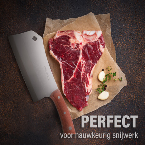 Discountershop Robuust RVS en Houten Keukenbijl Hakmes - 1 Stuks - Vleesmes - 400g - 8cm Breedte – Koksmes - 31cm Hoogte Discountershop Robuust RVS en Houten Keukenbijl Hakmes - 1 Stuks - Vleesmes - 400g - 8cm Breedte – Koksmes - 31cm Hoogte