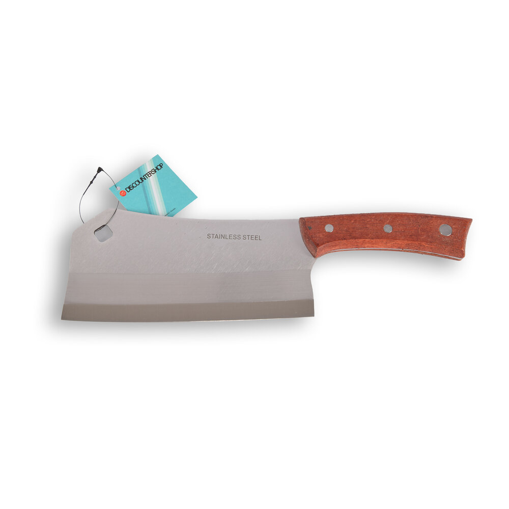 Discountershop Robuust RVS en Houten Keukenbijl Hakmes - 1 Stuks - Vleesmes - 400g - 8cm Breedte – Koksmes - 31cm Hoogte Discountershop Robuust RVS en Houten Keukenbijl Hakmes - 1 Stuks - Vleesmes - 400g - 8cm Breedte – Koksmes - 31cm Hoogte