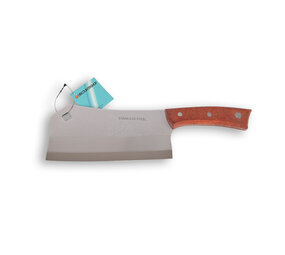 Discountershop Robust Stainless Steel and Wooden Kitchen Ax Chopping Knife - 1 Piece - Carving Knife - 400g - 8cm Width - Chef's Knife - 31cm Height Discountershop Robust Stainless Steel and Wooden Kitchen Ax Chopping Knife - 1 Piece - Carving Knife - 400g - 8cm Width - Chef's Knife - 31cm Height
