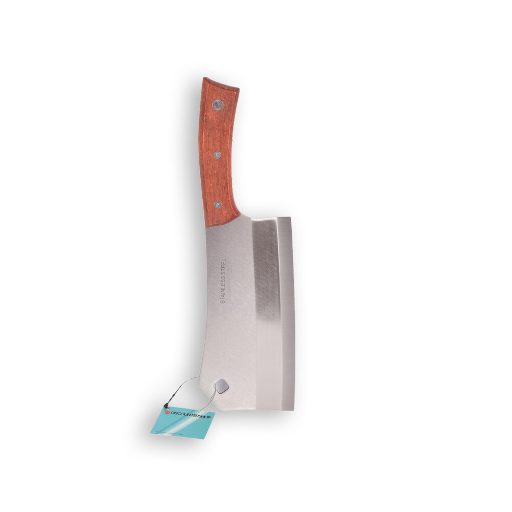 Discountershop Robuust RVS en Houten Keukenbijl Hakmes - 1 Stuks - Vleesmes - 400g - 8cm Breedte – Koksmes - 31cm Hoogte Discountershop Robuust RVS en Houten Keukenbijl Hakmes - 1 Stuks - Vleesmes - 400g - 8cm Breedte – Koksmes - 31cm Hoogte