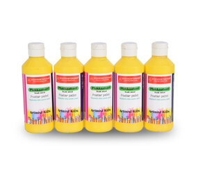 Discountershop Plakkaatverf Set | 5 Stuks Gele Plakkaatverf | Hoogte 16 cm | 250 ml Elk Fles | Voor Hout Papier Karton Steen Gips Metaal Plastic | Heldere Kleuren |  Ondoorzichtig | Gebruiksklaar Discountershop Plakkaatverf Set | 5 Stuks Gele Plakkaatverf | Hoogte 16 cm | 250 ml Elk Fles | Voor Hout Papier Karton Steen Gips Metaal Plastic | Heldere Kleuren |  Ondoorzichtig | Gebruiksklaar