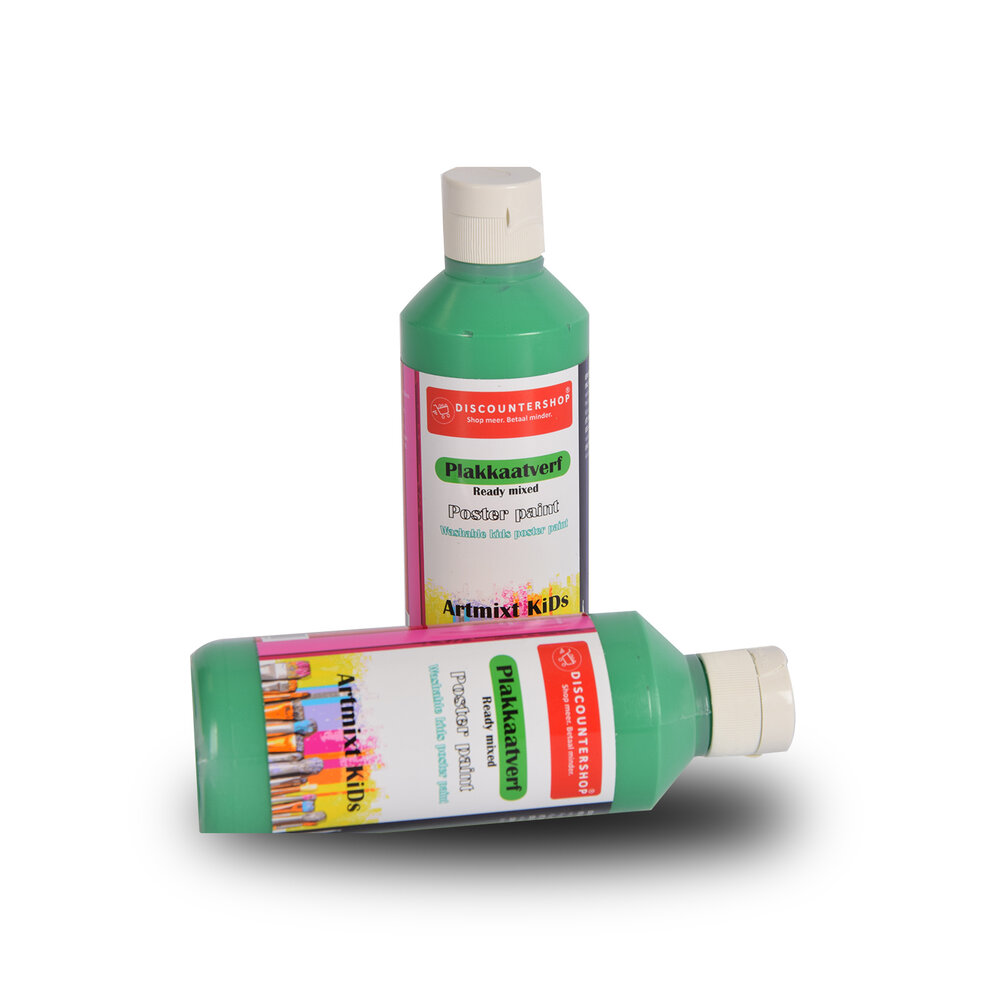 Discountershop Premium Groen Plakkaatverf Set | 2x | Elk 250 ml | Veelzijdig Gebruik op Hout Papier Karton Steen Gips Metaal Plastic | Voor Creatieve Meesterwerk | Diepe  Ondoorzichtige Kleur | Direct Klaar voor Gebruik Discountershop Premium Groen Plakkaatverf Set | 2x | Elk 250 ml | Veelzijdig Gebruik op Hout Papier Karton Steen Gips Metaal Plastic | Voor Creatieve Meesterwerk | Diepe  Ondoorzichtige Kleur | Direct Klaar voor Gebruik