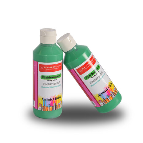 Discountershop Premium Groen Plakkaatverf Set | 2x | Elk 250 ml | Veelzijdig Gebruik op Hout Papier Karton Steen Gips Metaal Plastic | Voor Creatieve Meesterwerk | Diepe  Ondoorzichtige Kleur | Direct Klaar voor Gebruik Discountershop Premium Groen Plakkaatverf Set | 2x | Elk 250 ml | Veelzijdig Gebruik op Hout Papier Karton Steen Gips Metaal Plastic | Voor Creatieve Meesterwerk | Diepe  Ondoorzichtige Kleur | Direct Klaar voor Gebruik