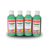 Discountershop Premium Poster Paint Set of 4 | Bright Green Opaque Colors | 5cm Wide | 16cm High | Each Bottle 250 ml |  For Creative Artwork on Any Surface | Perfect for Artists Discountershop Premium Poster Paint Set of 4 | Bright Green Opaque Colors | 5cm Wide | 16cm High | Each Bottle 250 ml |  For Creative Artwork on Any Surface | Perfect for Artists