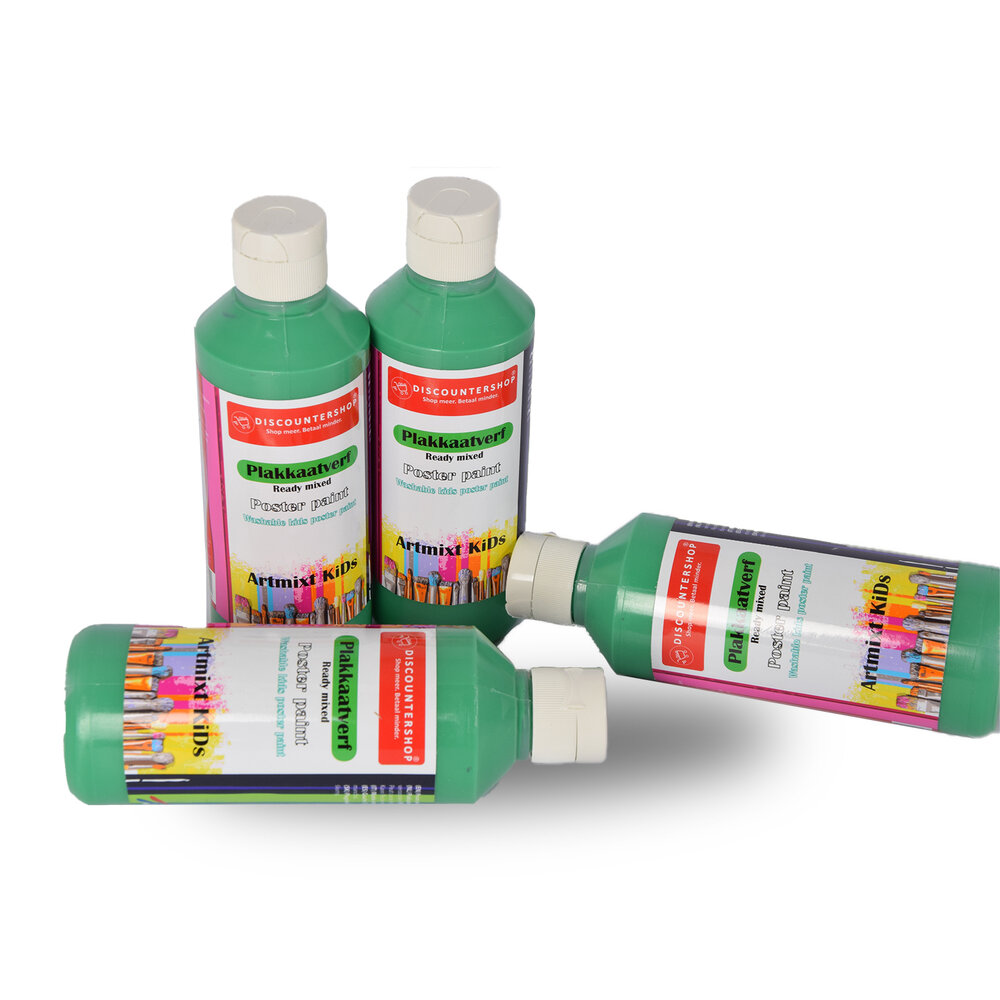 Discountershop Premium Plakkaatverf Set Van 4 | Heldere Groen Ondoorzichtige Kleuren | 5cm Breed | 16cm Hoog | Elk Fles 250 ml | Voor Creatieve Kunstwerken op Elke Ondergrond | Perfect voor Kunstenaars Discountershop Premium Plakkaatverf Set Van 4 | Heldere Groen Ondoorzichtige Kleuren | 5cm Breed | 16cm Hoog | Elk Fles 250 ml | Voor Creatieve Kunstwerken op Elke Ondergrond | Perfect voor Kunstenaars