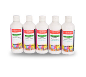 Discountershop 5x White Poster Paint Set | Artist Paint with Water Base | High Pigmentation | Suitable for Posters and School Projects | Washable and Suitable for All Surfaces | 250 ml each Discountershop 5x White Poster Paint Set | Artist Paint with Water Base | High Pigmentation | Suitable for Posters and School Projects | Washable and Suitable for All Surfaces | 250 ml each