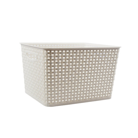 Discountershop Witte Opbergbak 36cm x 29.5cm x22cm | 17L | Kunststof Opbergmand Zonder Deksel | Eenvoudige Opslag Betrouwbaar Gebruik | Ideaal voor Keuken, Badkamer, Speelgoed en Meer! Discountershop Witte Opbergbak 36cm x 29.5cm x22cm | 17L | Kunststof Opbergmand Zonder Deksel | Eenvoudige Opslag Betrouwbaar Gebruik | Ideaal voor Keuken, Badkamer, Speelgoed en Meer!