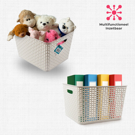 Discountershop Efficient and Space-Saving Storage Solutions | Stackable Bins | 36cm x 29.5cm x22cm | Storage Baskets | 17Liter | Plastic Organizer Boxes for Home Organization Discountershop Efficient and Space-Saving Storage Solutions | Stackable Bins | 36cm x 29.5cm x22cm | Storage Baskets | 17Liter | Plastic Organizer Boxes for Home Organization