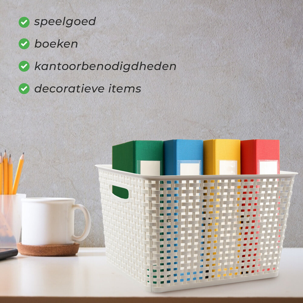 Discountershop Efficient and Space-Saving Storage Solutions | Stackable Bins | 36cm x 29.5cm x22cm | Storage Baskets | 17Liter | Plastic Organizer Boxes for Home Organization Discountershop Efficient and Space-Saving Storage Solutions | Stackable Bins | 36cm x 29.5cm x22cm | Storage Baskets | 17Liter | Plastic Organizer Boxes for Home Organization