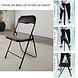 Discountershop Flexible Foldable Chair | Compact, Sturdy | 37.5cm x 39cm x 78.5cm | Ideal for Study, Dining, Camping and Gardening |  Folding chair for Indoor and outdoor use