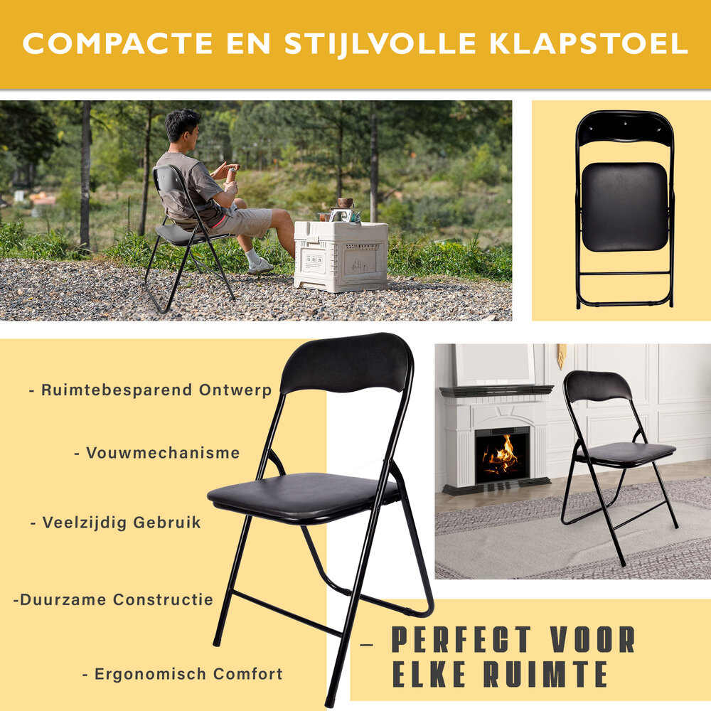 Discountershop Flexible Foldable Chair | Compact, Sturdy | 37.5cm x 39cm x 78.5cm | Ideal for Study, Dining, Camping and Gardening |  Folding chair for Indoor and outdoor use