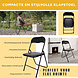 Discountershop Flexible Foldable Chair | Compact, Sturdy | 37.5cm x 39cm x 78.5cm | Ideal for Study, Dining, Camping and Gardening |  Folding chair for Indoor and outdoor use