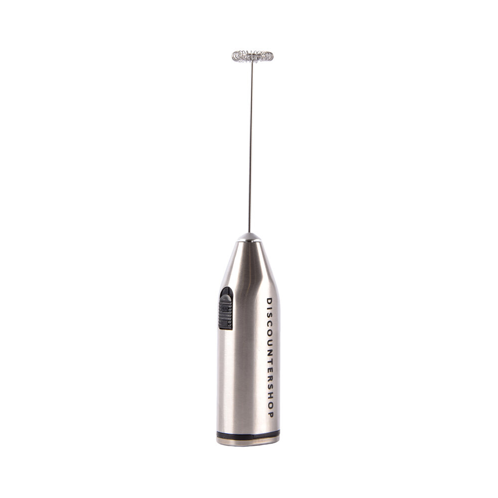Discountershop RVS Milk Frother for Coffee, Latte, and Cappuccino | Battery Operated Milk Frother | 2xAA 1.5V Battery | Milk Frother For Baristas | 21cm x 4cm x 2.5 cm | Milk Frother for Latte Discountershop RVS Milk Frother for Coffee, Latte, and Cappuccino | Battery Operated Milk Frother | 2xAA 1.5V Battery | Milk Frother For Baristas | 21cm x 4cm x 2.5 cm | Milk Frother for Latte