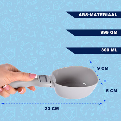 Discountershop Precision Electronic Measuring Spoon | Lightweight Grey Design | Dog food scoop | 9cm x 23cm x 5cm | Animal measuring spoons | Dry food scoop Discountershop Precision Electronic Measuring Spoon | Lightweight Grey Design | Dog food scoop | 9cm x 23cm x 5cm | Animal measuring spoons | Dry food scoop